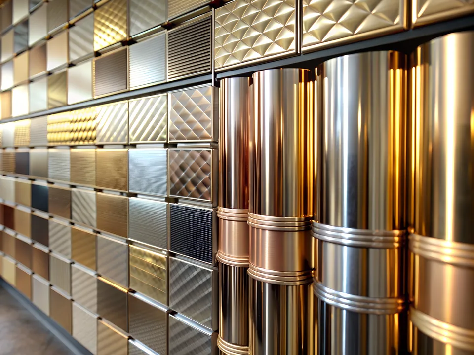 Premium metal finishing components with dark refined appearance